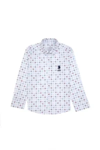 US Polo Assn. Boys' White Long Sleeve Shirt - Image 4