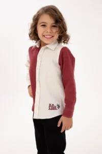 US Polo Assn. Boys' Burgundy Long Sleeve Shirt
