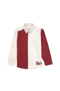 US Polo Assn. Boys' Burgundy Long Sleeve Shirt - Image 4
