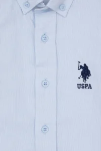 US Polo Assn. Boys' Light Blue Long Sleeve Shirt - Image 6