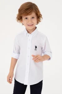 US Polo Assn. Boys' White Long Sleeve Shirt - Image 2