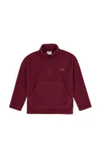 US Polo Assn. Boys' Burgundy Half Zippered Fleece Sweatshirt - Image 3