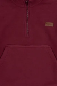 US Polo Assn. Boys' Burgundy Half Zippered Fleece Sweatshirt - Image 5
