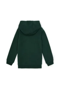 US Polo Assn. Boys' Dark Green Zippered Hooded Sweatshirt - Image 2