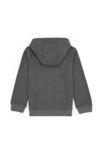 US Polo Assn. Boys' Anthracite Melanj Zippered Hooded Sweatshirt - Image 2
