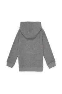 US Polo Assn. Boys' Gray Melanj Zippered Hooded Sweatshirt - Image 2