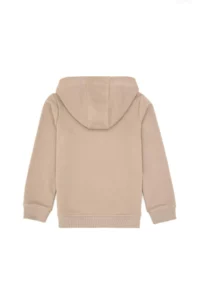 US Polo Assn. Boys' Dark Beige Zippered Hooded Sweatshirt - Image 5