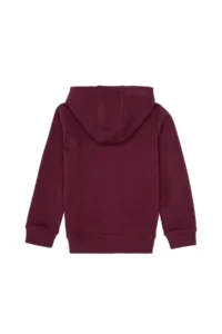 US Polo Assn. Boys' Burgundy Zippered Hooded Sweatshirt - Image 2