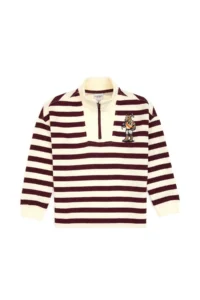 US Polo Assn. Boys' Navy Blue Yarm Zippered single jersey Sweatshirt - Image 2