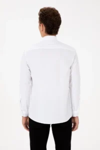 US Polo Assn. Men White Long Sleeve Basic Shirt - Image 4