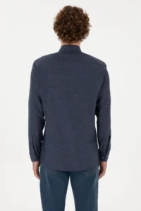 US Polo Assn. Men Indigo Long Sleeve Basic Shirt - Image 5