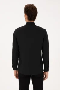 US Polo Assn. Men Black Long Sleeve Basic Shirt - Image 5