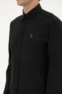 US Polo Assn. Men Black Long Sleeve Basic Shirt - Image 7