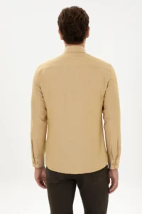 US Polo Assn. Men Mustard Long Sleeve Basic Shirt - Image 5