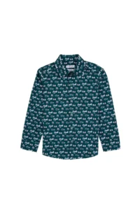 US Polo Assn. Boys' Dark Green Long Sleeve Shirt - Image 3