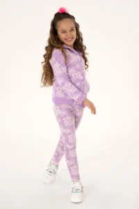 US Polo Shirt Assn. Girls' Lilac Leggings - Image 2