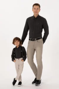 US Polo Assn. Boys' Black Long Sleeve Basic Shirt