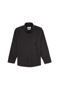 US Polo Assn. Boys' Black Long Sleeve Basic Shirt - Image 5