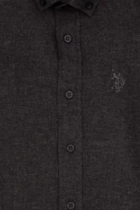 US Polo Assn. Boys' Black Long Sleeve Basic Shirt - Image 7