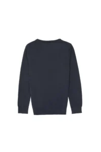 US Polo Assn. Girls' Navy Blue V-neck Basic Sweater - Image 6