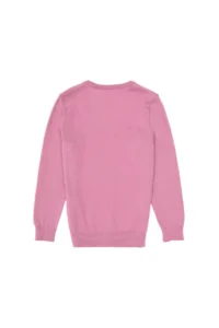 US Polo Assn. Girls' Pink V-neck Basic Sweater - Image 6
