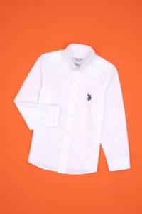 US Polo Assn. Boys' White Long Sleeve Basic Shirt - Image 4