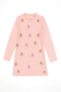 US Polo Assn. Girls' Light Pink Knit Dress - Image 3
