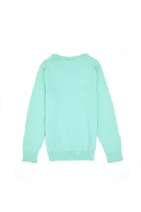 US Polo Assn. Girls' Green Crew Neck Basic Sweater - Image 4