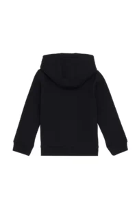 US Polo Assn. Girls' Black Hooded Zippered Fleece Basic Sweatshirt - Image 6