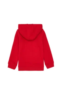 US Polo Assn. Girls' Red Hooded Zippered Fleece Basic Sweatshirt - Image 4