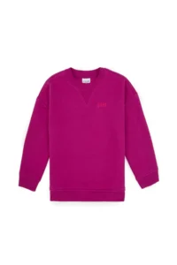 US Polo Assn. Girls' Fuchsia Fleece Crew Neck Basic Sweatshirt - Image 5