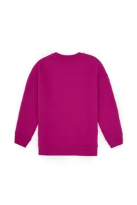 US Polo Assn. Girls' Fuchsia Fleece Crew Neck Basic Sweatshirt - Image 6