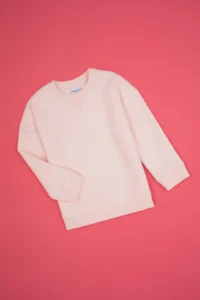 US Polo Assn. Girls' Light Pink Fleece Crew Neck Basic Sweatshirt - Image 5
