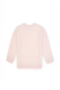 US Polo Assn. Girls' Light Pink Fleece Crew Neck Basic Sweatshirt - Image 7