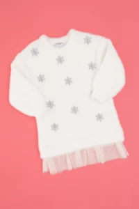 US Polo Assn. Girls' Cream Knit Dress - Image 5