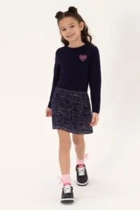 US Polo Assn. Girls' Navy Blue Knit Dress