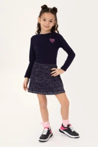 US Polo Assn. Girls' Navy Blue Knit Dress - Image 2