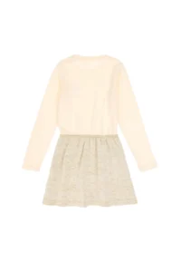 US Polo Assn. Girls' Cream Melanj Knit Dress - Image 2