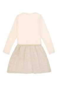 US Polo Assn. Girls' Cream Melanj Knit Dress - Image 4