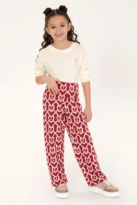 US Polo Shirt Assn. Girls' Dark Raspberry Knitwear Pants