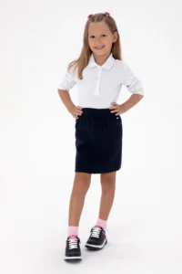 US Polo Assn. Girls' White Polo Shirt Collar Basic Sweatshirt - Image 2