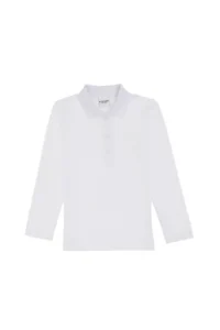 US Polo Assn. Girls' White Polo Shirt Collar Basic Sweatshirt - Image 4