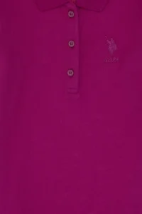 US Polo Assn. Girls' Fuchsia Polo Shirt Collar Basic Sweatshirt - Image 5