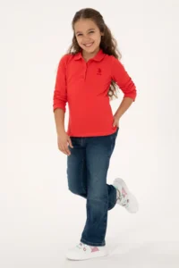 US Polo Assn. Girls' Rejection Polo Shirt Collar Basic Sweatshirt - Image 4