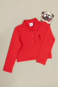 US Polo Assn. Girls' Rejection Polo Shirt Collar Basic Sweatshirt - Image 5