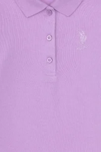 US Polo Assn. Girls' Lilac Polo Shirt Collar Basic Sweatshirt - Image 5