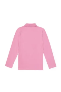 US Polo Assn. Girls' Pink Polo Shirt Collar Basic Sweatshirt - Image 4