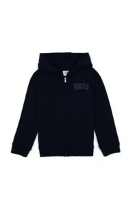 US Polo Assn. Girls' Navy Blue Hooded Zippered Basic Sweatshirt - Image 3