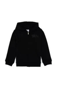 US Polo Assn. Girls' Black Hooded Zippered Basic Sweatshirt - Image 3