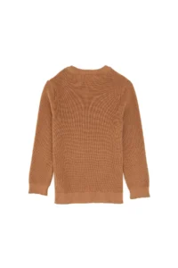 US Polo Assn. Girls' Camel Crew Neck Basic Sweater - Image 4